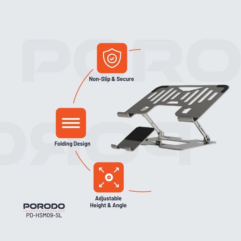 پایه و استند دوکاره لپ تاپ و گوشی porodo