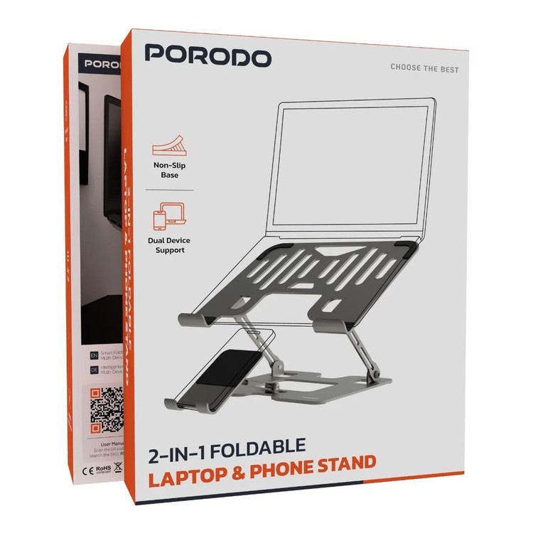 پایه و استند دوکاره لپ تاپ و گوشی porodo